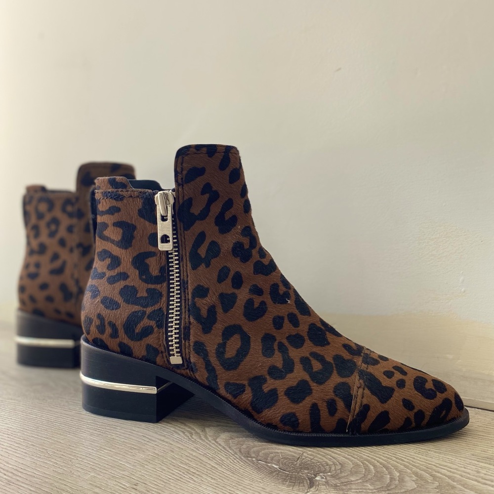 PAIGE leopard booties. Only worn twice.